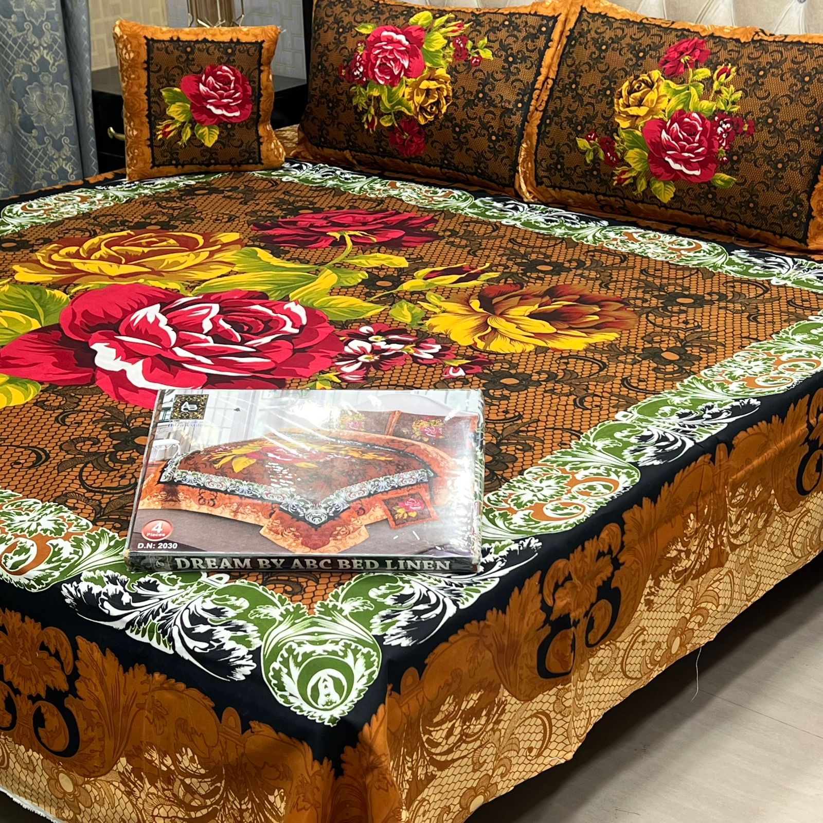 3D PANAL BEDSHEET CRYSTAL COTTON*