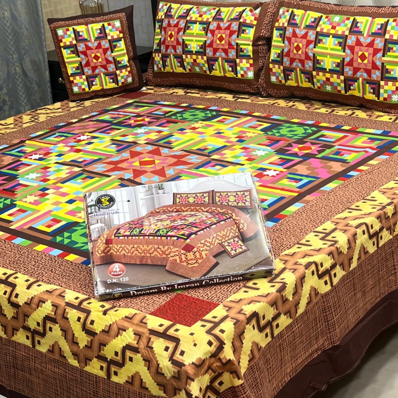 *3D PANAL BEDSHEET CRYSTAL COTTON*