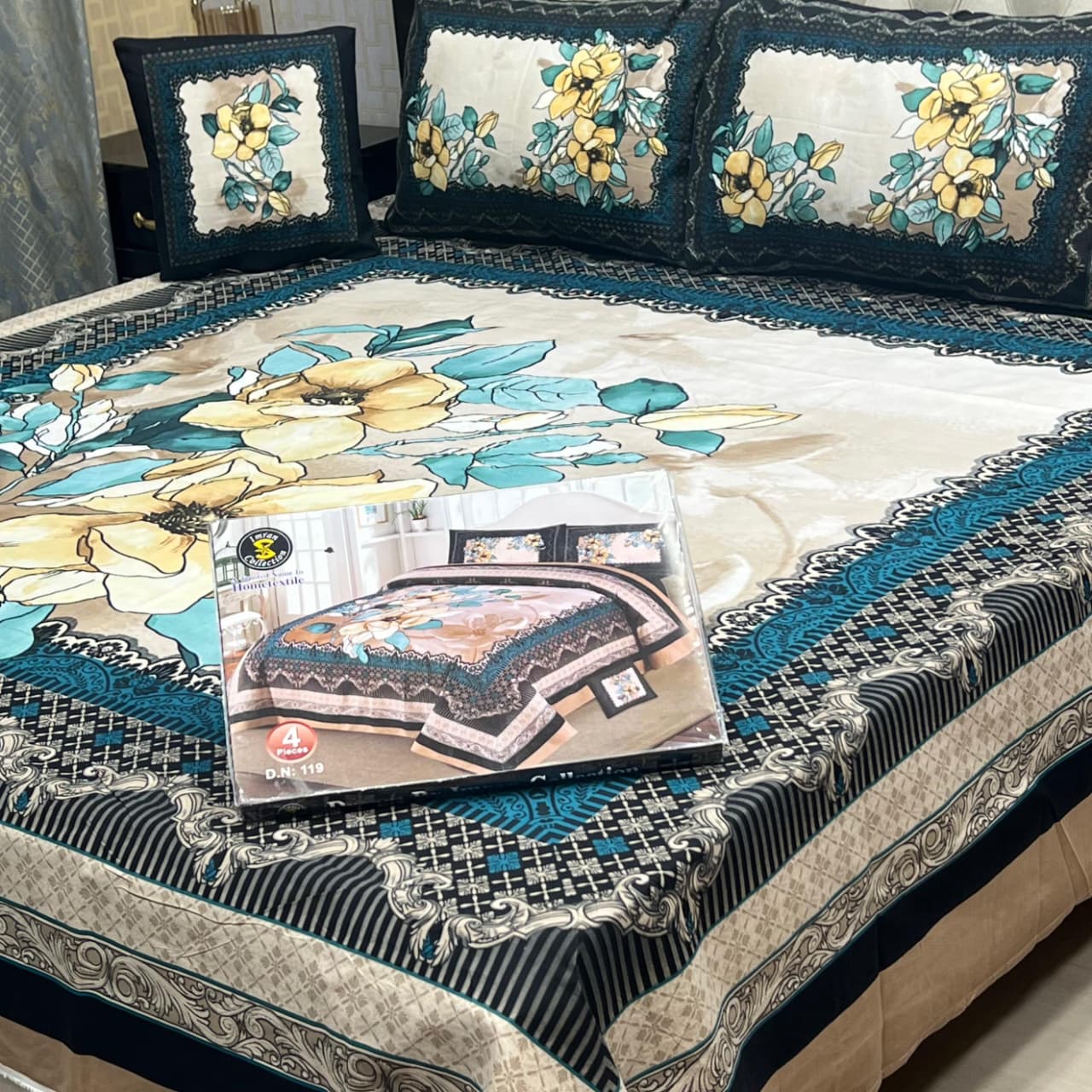 *3D PANAL BEDSHEET CRYSTAL COTTON*