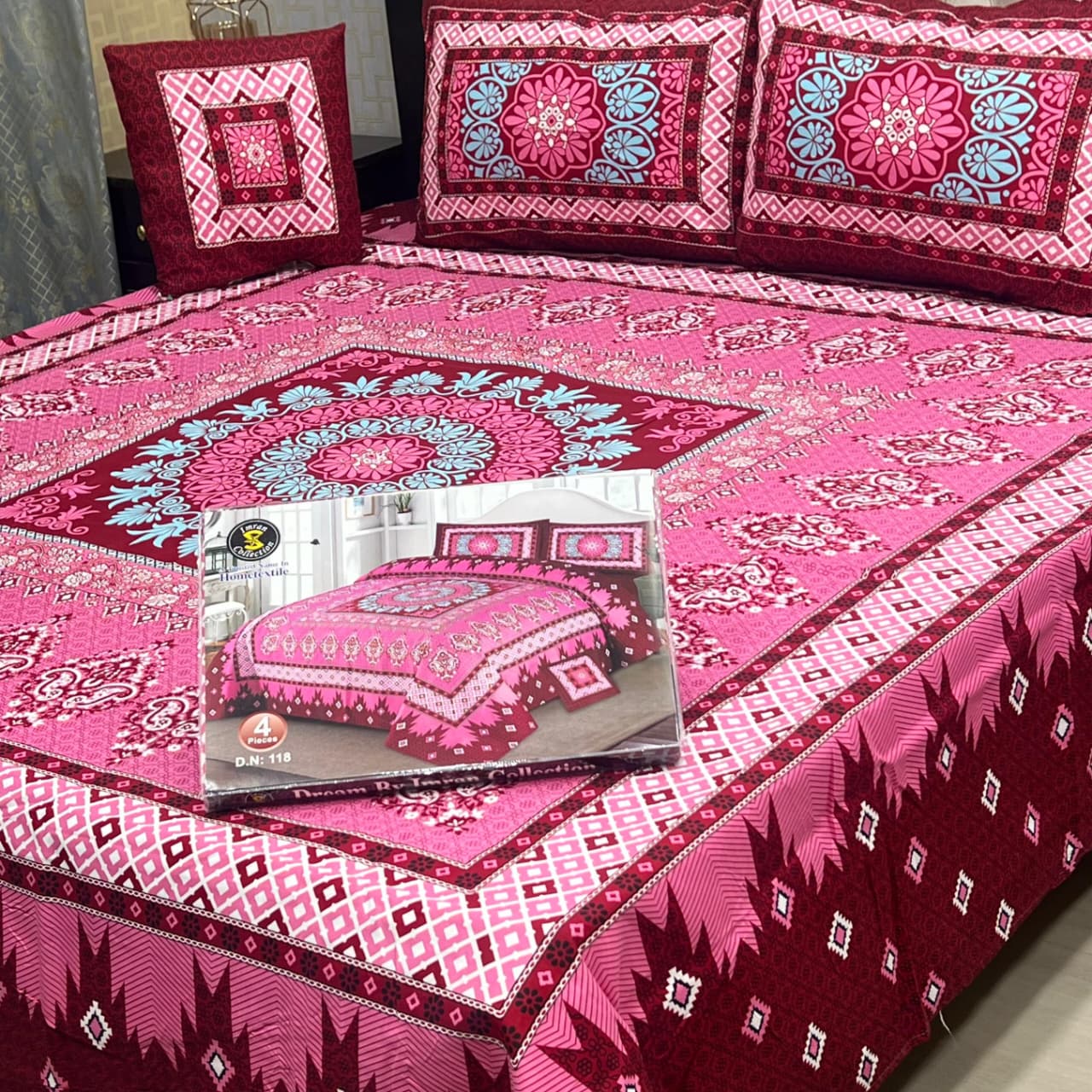 *3D PANAL BEDSHEET CRYSTAL COTTON*