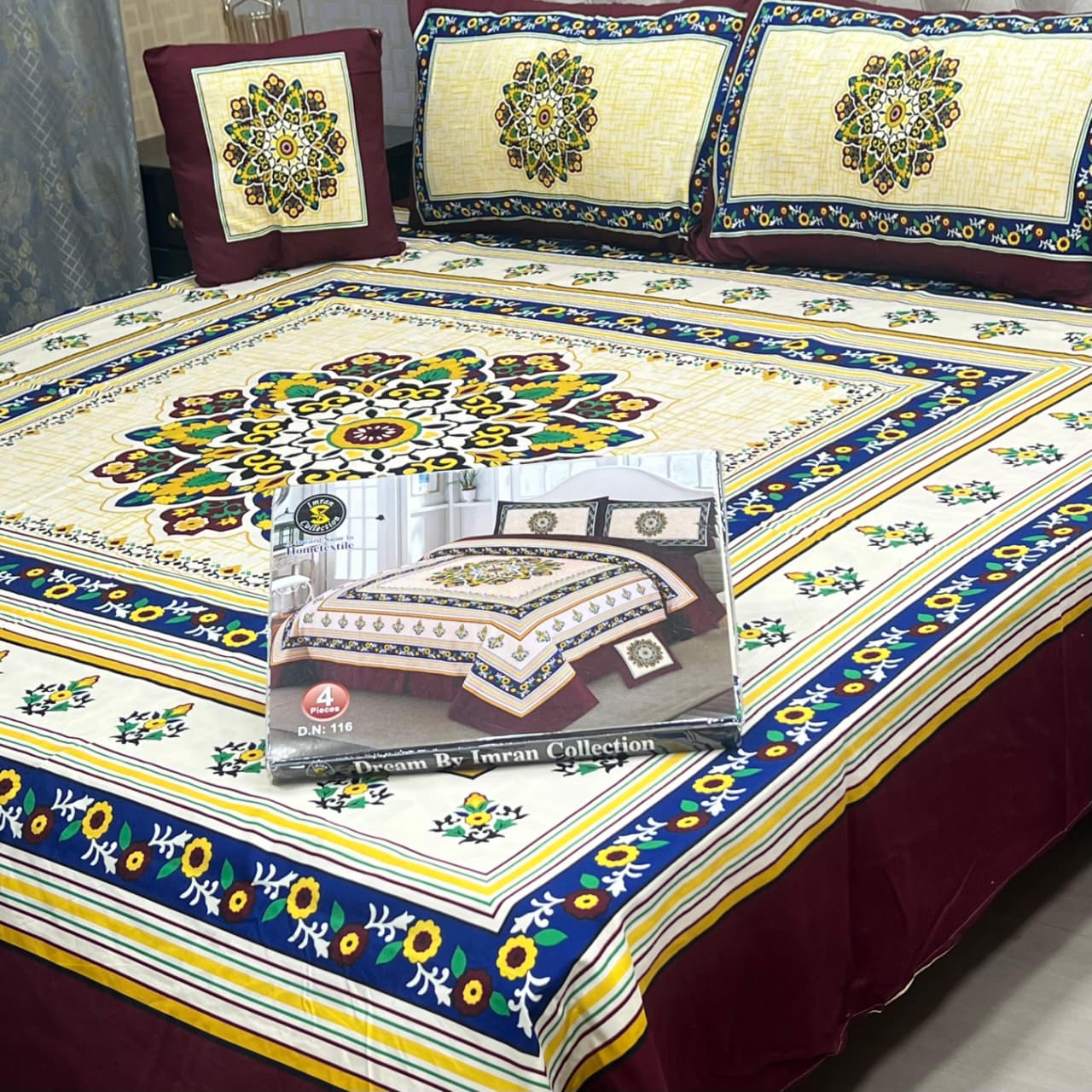 *3D PANAL BEDSHEET CRYSTAL COTTON*