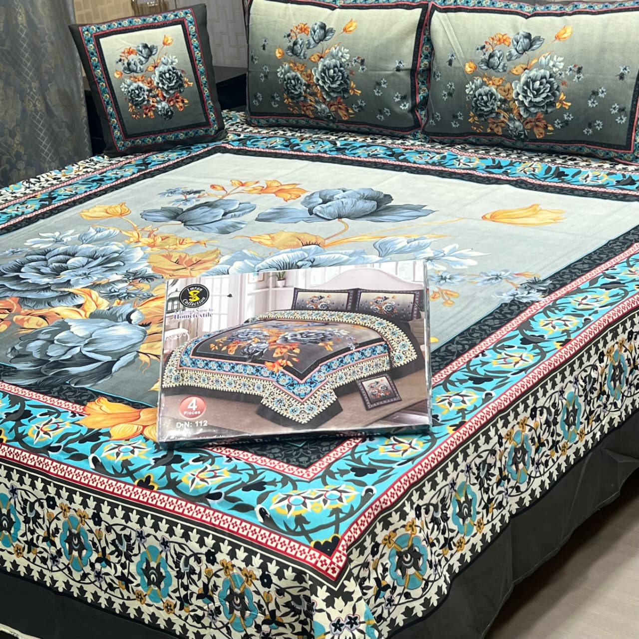 *3D PANAL BEDSHEET CRYSTAL COTTON*