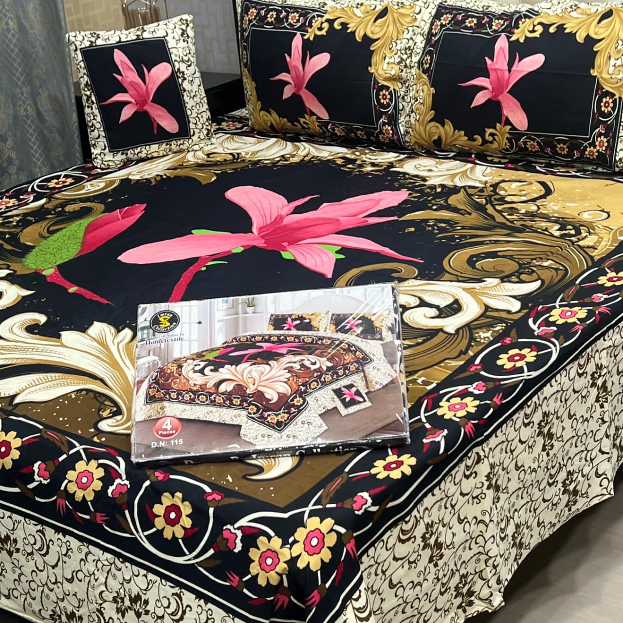 *3D PANAL BEDSHEET CRYSTAL COTTON*