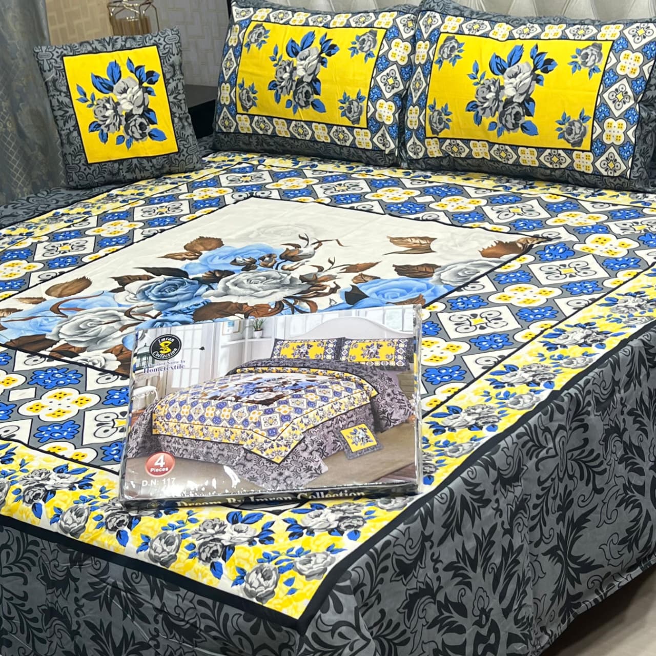 *3D PANAL BEDSHEET CRYSTAL COTTON*