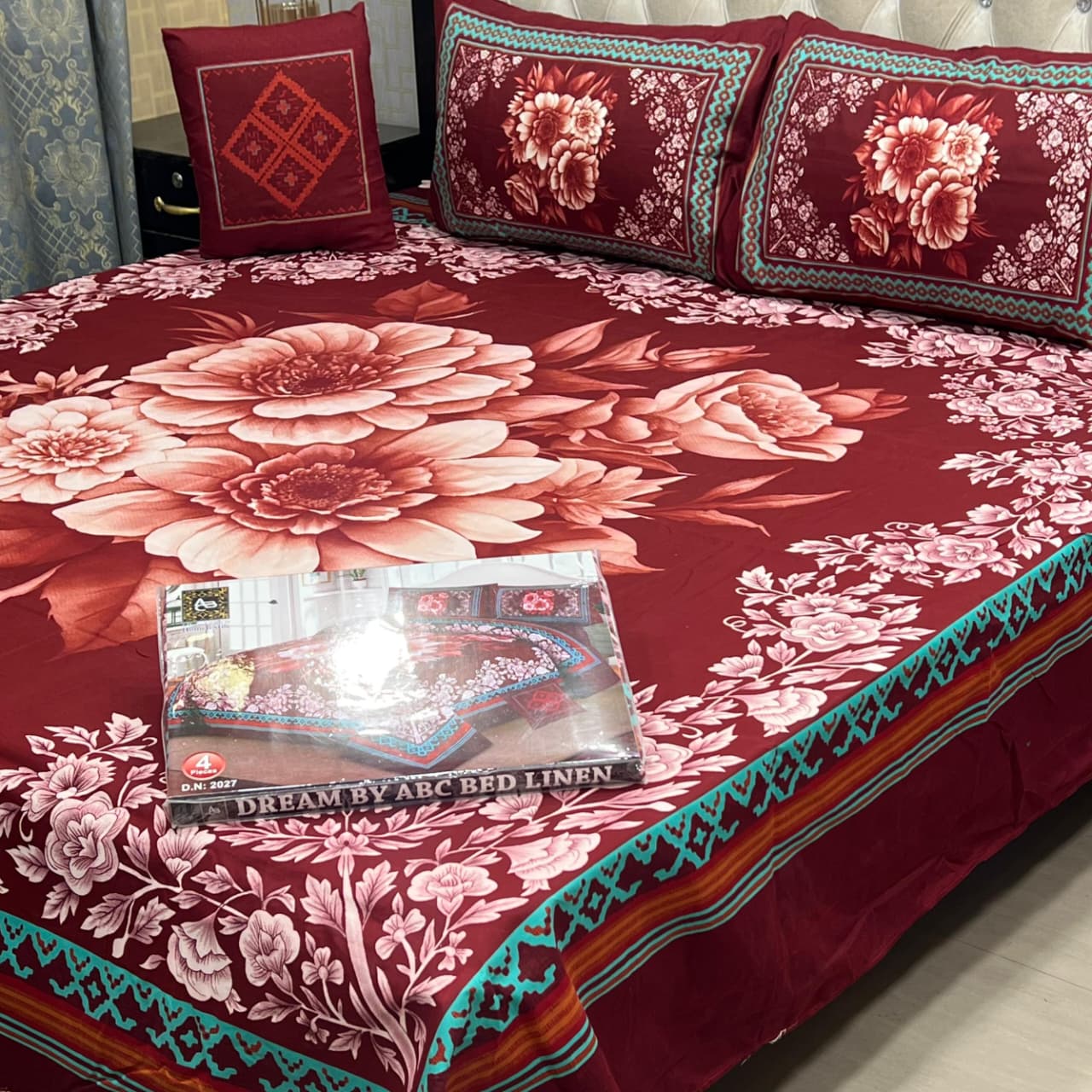 *3D PANAL BEDSHEET CRYSTAL COTTON*