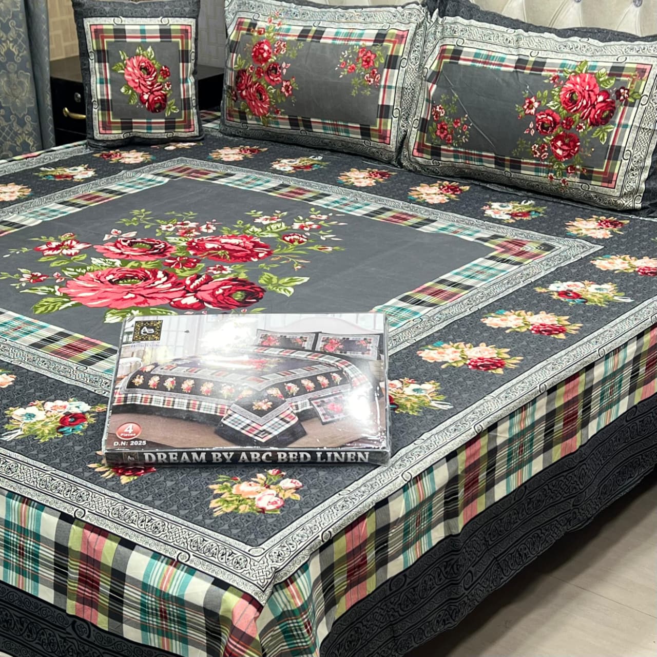 *3D PANAL BEDSHEET CRYSTAL COTTON*