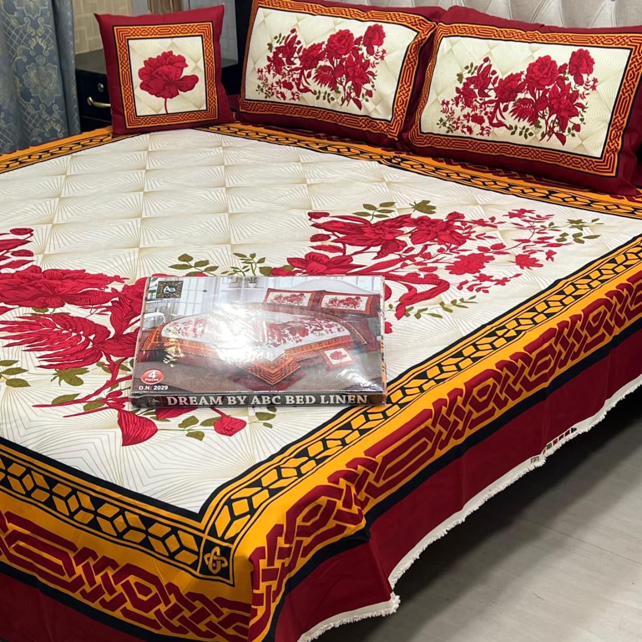 *3D PANAL BEDSHEET CRYSTAL COTTON*