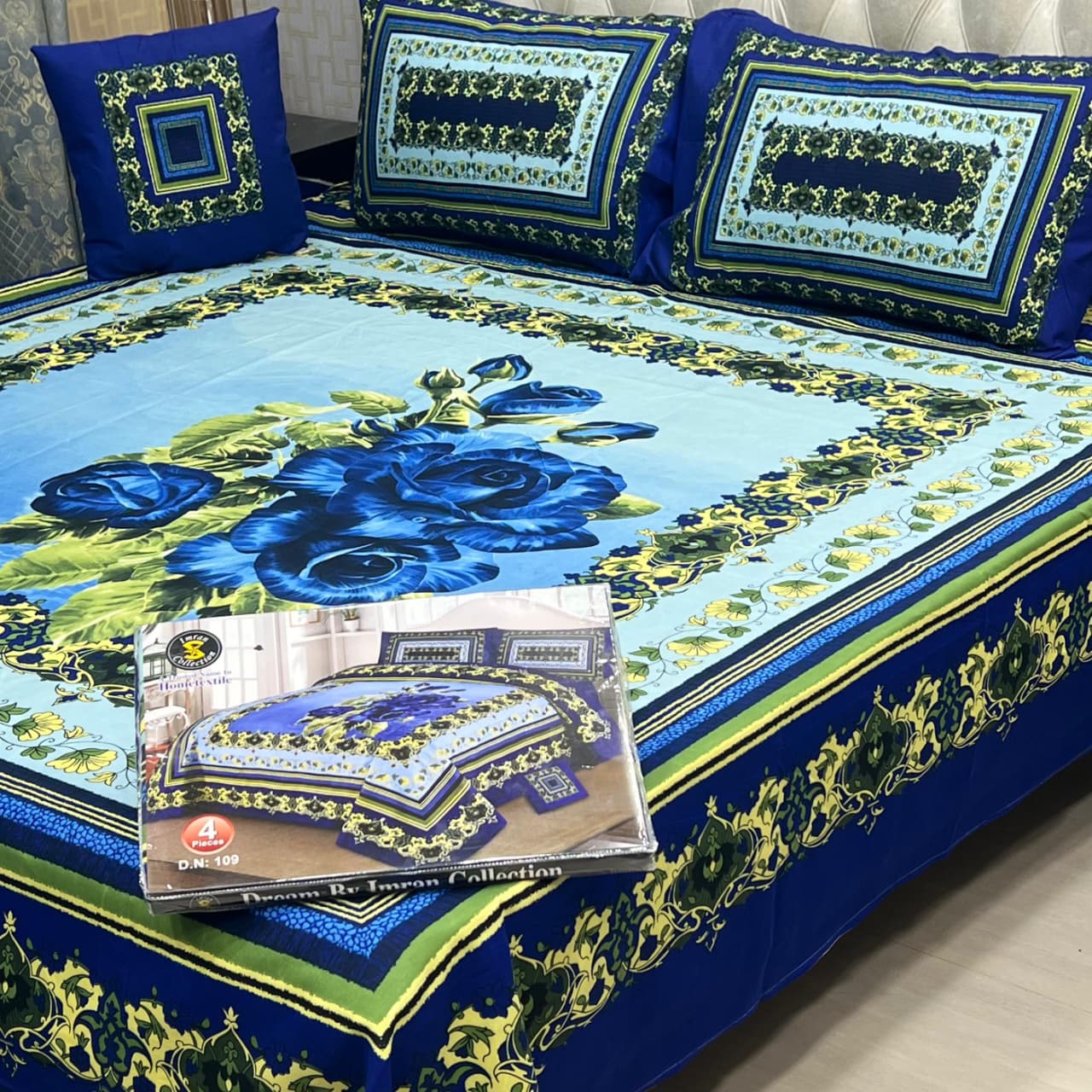 *3D PANAL BEDSHEET CRYSTAL COTTON*
