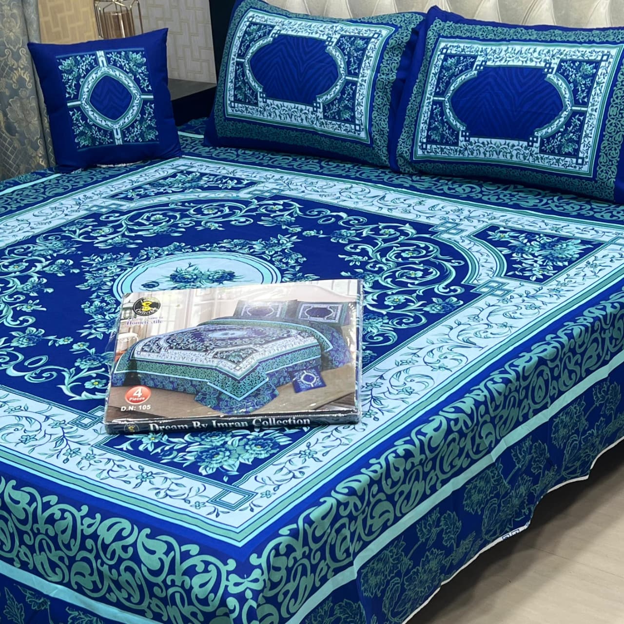 *3D PANAL BEDSHEET CRYSTAL COTTON*