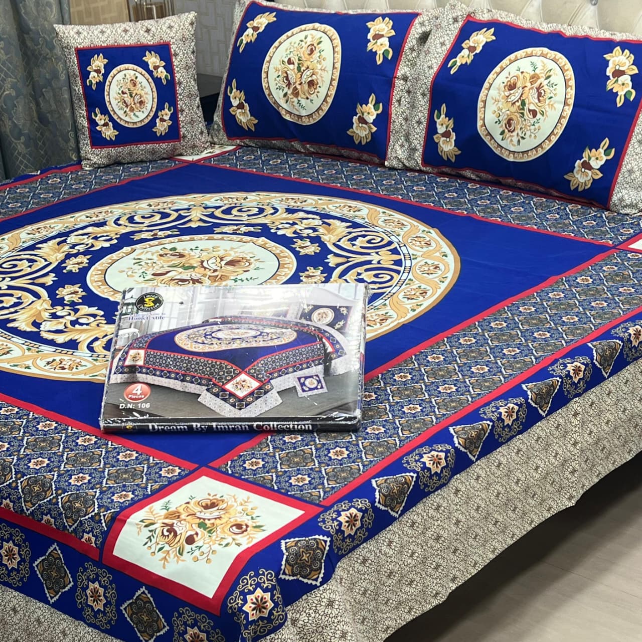 *3D PANAL BEDSHEET CRYSTAL COTTON*