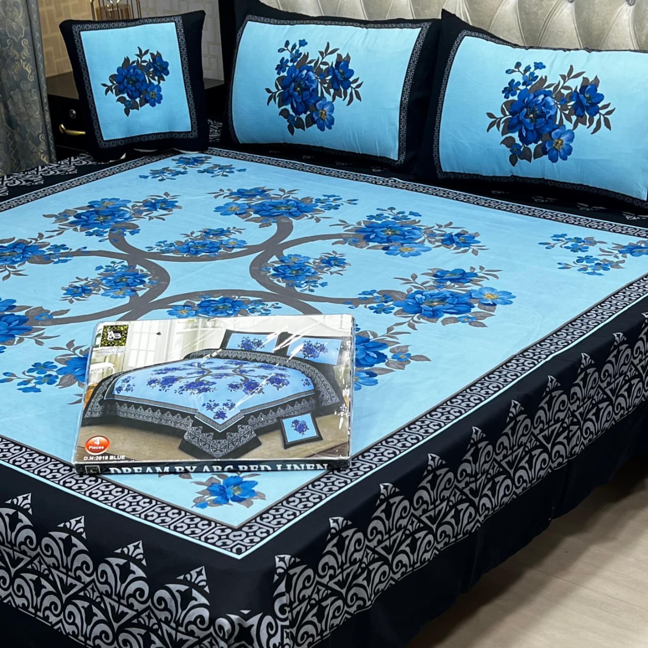 *3D PANAL BEDSHEET CRYSTAL COTTON*