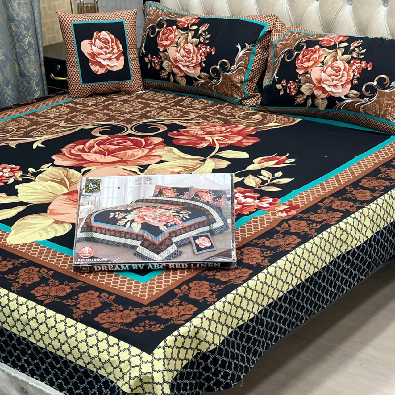 *3D PANAL BEDSHEET CRYSTAL COTTON*
