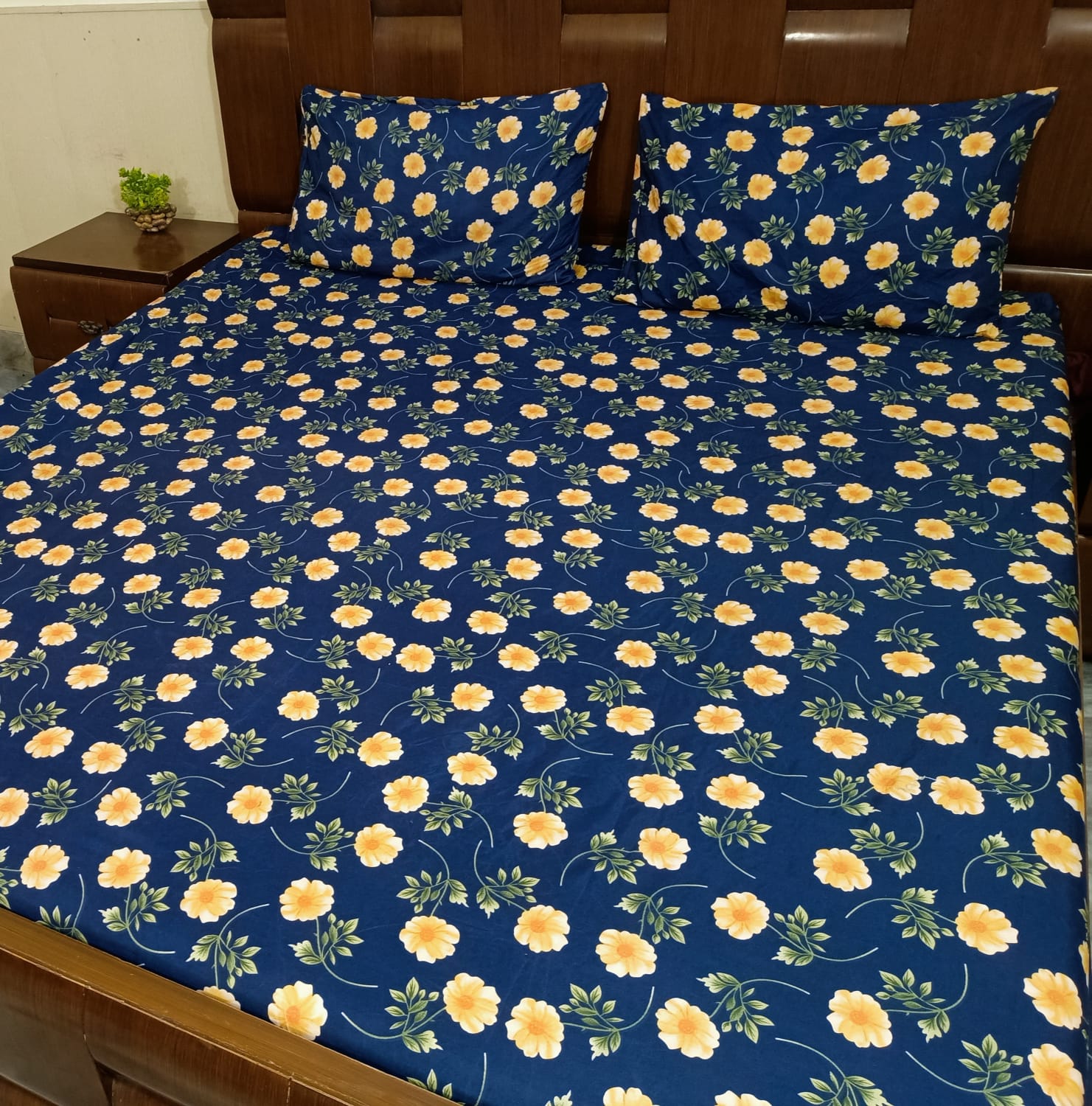 Printed Fitted Bedsheet – King Size