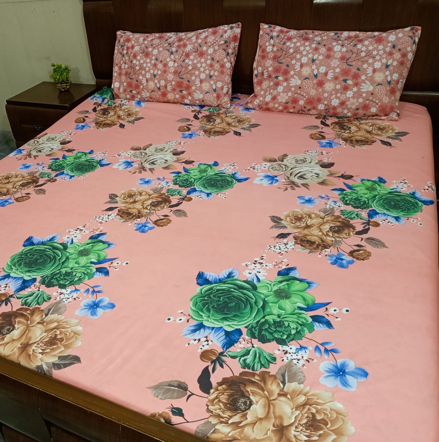 Printed Fitted Bedsheet – King Size