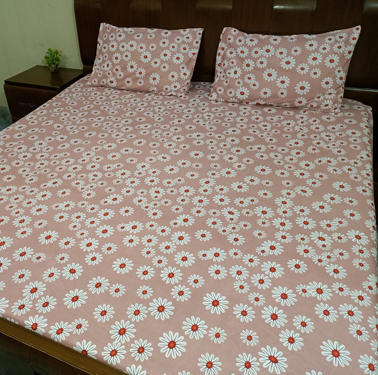 Printed Fitted Bedsheet – King Size