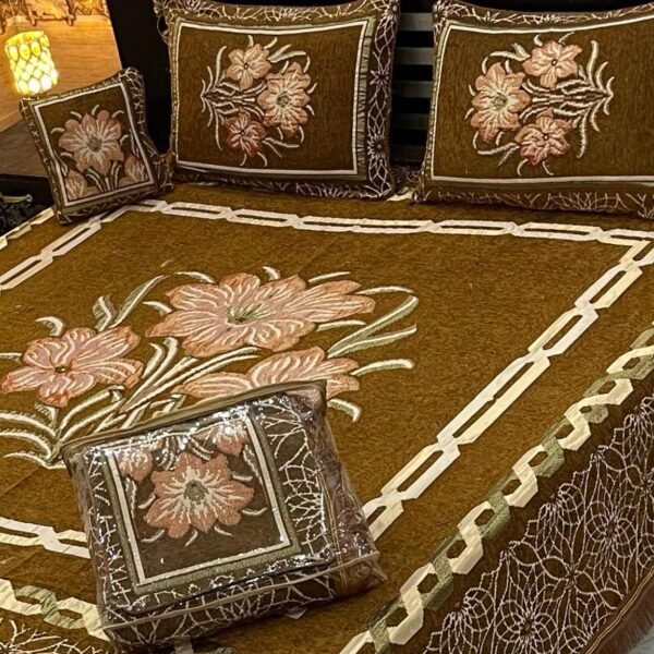 4PIECE VELVET JACQUARD BEDSHEET