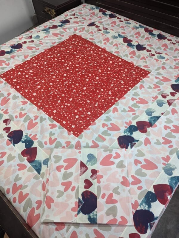 COMPUTER WORK DOUBLE BEDSHEET 3PIECCE