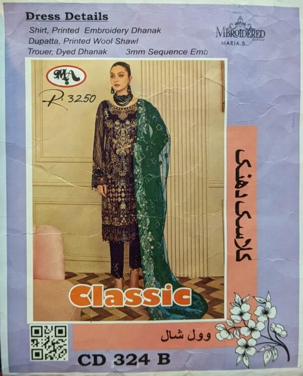 Classic Dhank 3Pc Suit Cd 324 B