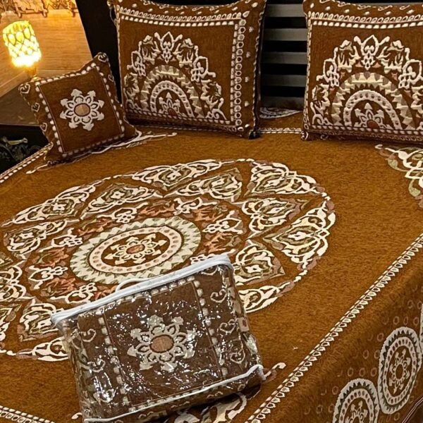 4PIECE VELVET JACQUARD BEDSHEET