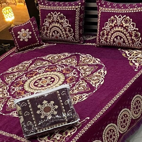 4PIECE VELVET JACQUARD BEDSHEET