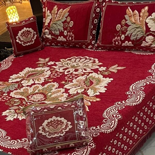 4PIECE VELVET JACQUARD BEDSHEET