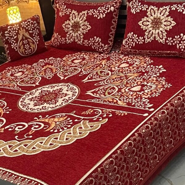 4PIECE VELVET JACQUARD BEDSHEET