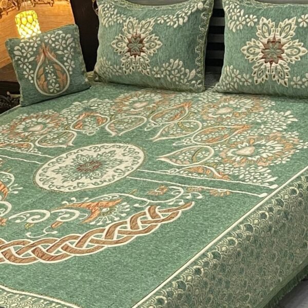 4PIECE VELVET JACQUARD BEDSHEET