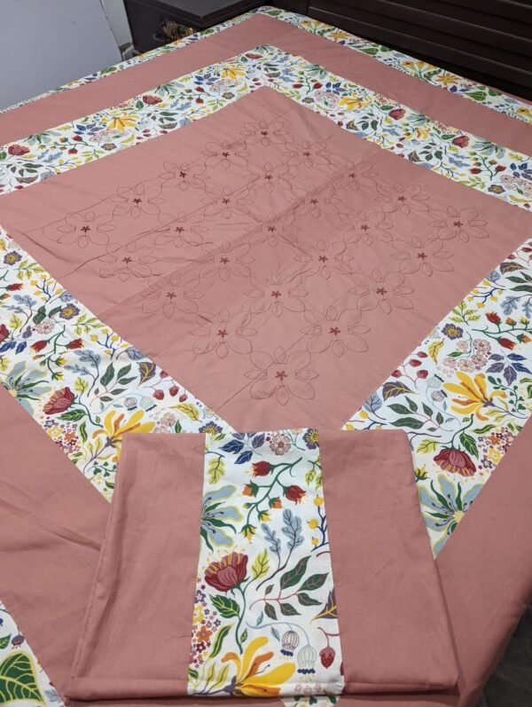 COMPUTER WORK DOUBLE BEDSHEET 3PIECCE