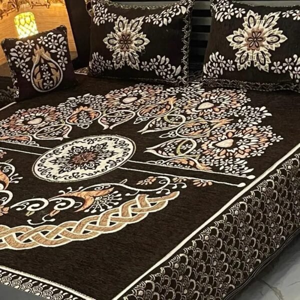 4PIECE VELVET JACQUARD BEDSHEET