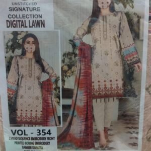 Digital Lawn Boring Emb Dupatta