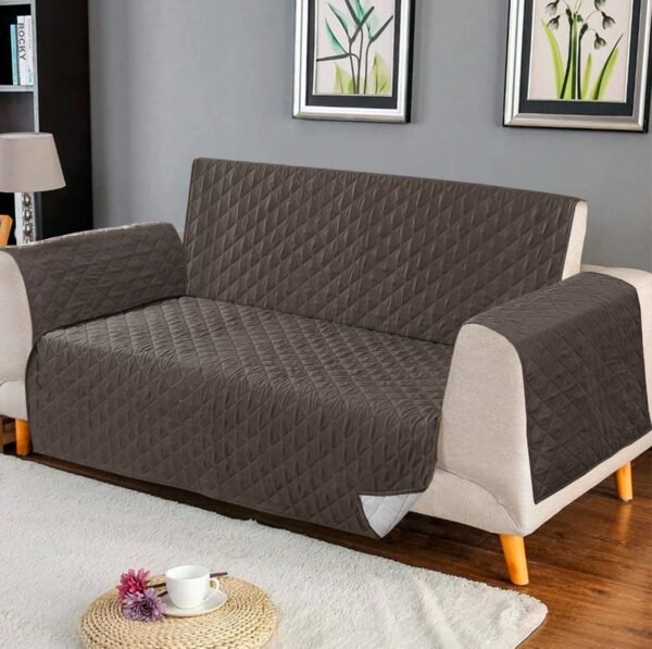 Quilted Plain Sofa Cover 7 Seater