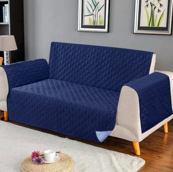 Quilted Plain Sofa Cover 7 Seater