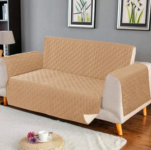 Quilted Plain Sofa Cover 6 Seater