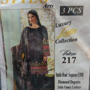 Digital Lawn Daimond Dupatta 2side Fancy Latkan