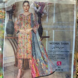 Digital Linen Diamond Zari Shawl