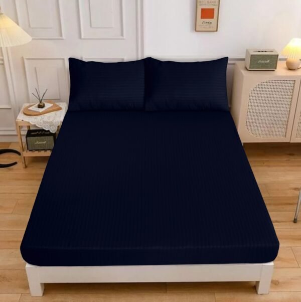Luxury Collection Premium Solid Stripes Fitted Sheet Set