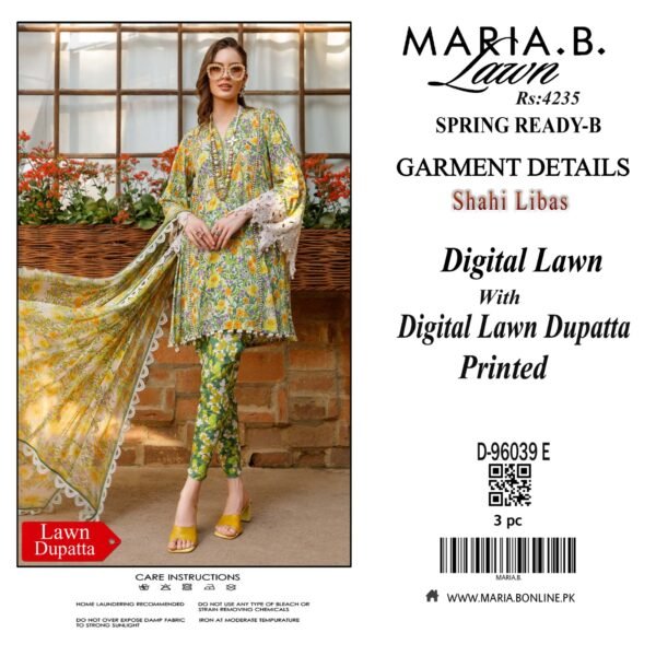 Maria.B Lawn 3 Piece All Over Printed