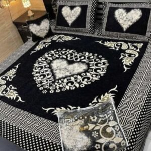4PIECE VELVET JACQUARD BEDSHEET