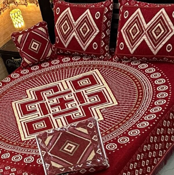 4PIECE VELVET JACQUARD BEDSHEET