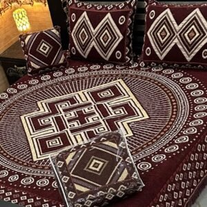 4PIECE VELVET JACQUARD BEDSHEET