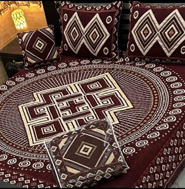 4PIECE VELVET JACQUARD BEDSHEET