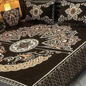 4PIECE VELVET JACQUARD BEDSHEET