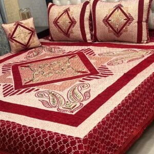 4PIECE VELVET JACQUARD BEDSHEET