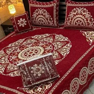 4PIECE VELVET JACQUARD BEDSHEET