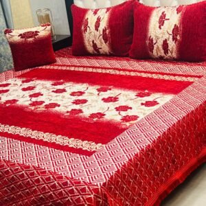 4PIECE VELVET JACQUARD BEDSHEET