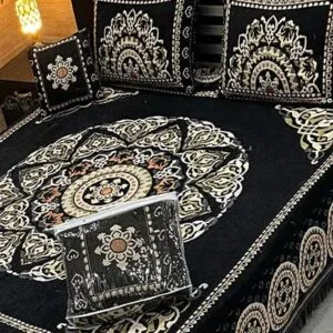 4PIECE VELVET JACQUARD BEDSHEET