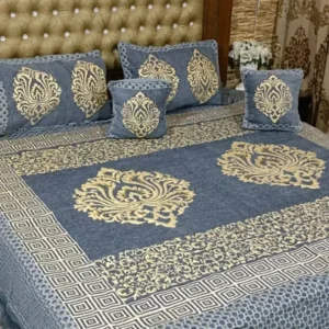 4PIECE VELVET JACQUARD BEDSHEET