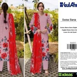 Gul Ahmad Swiss Bana Dora 3Pc Lawn