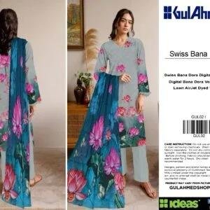 Gul Ahmad Swiss Bana Dora 3Pc Lawn