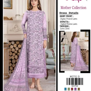 Motifz Mother Collection Lawn  3 Piece Printed